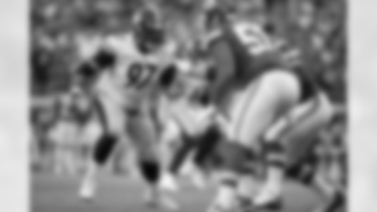 Pittsburgh Steelers defensive tackle Cameron Heyward (97) during a regular season game between the Pittsburgh Steelers and the Kansas City Chiefs, Sunday, Dec. 26, 2021 in Kansas City, MO. The Chiefs beat the Steelers 36-10. (Karl Roser / Pittsburgh Steelers)