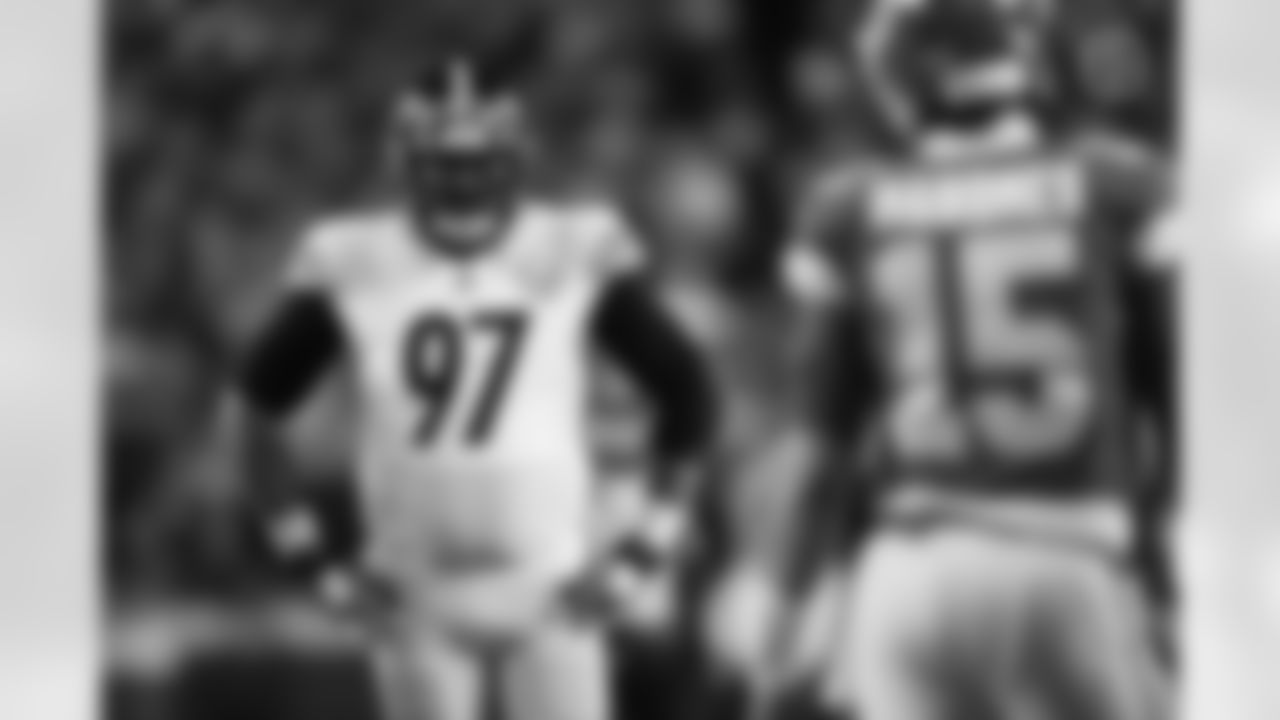 Pittsburgh Steelers defensive tackle Cameron Heyward (97) during a postseason Wild Card Round game between the Pittsburgh Steelers and the Kansas City Chiefs, Sunday, Jan. 16, 2022 in Kansas City, MO. (Karl Roser / Pittsburgh Steelers)