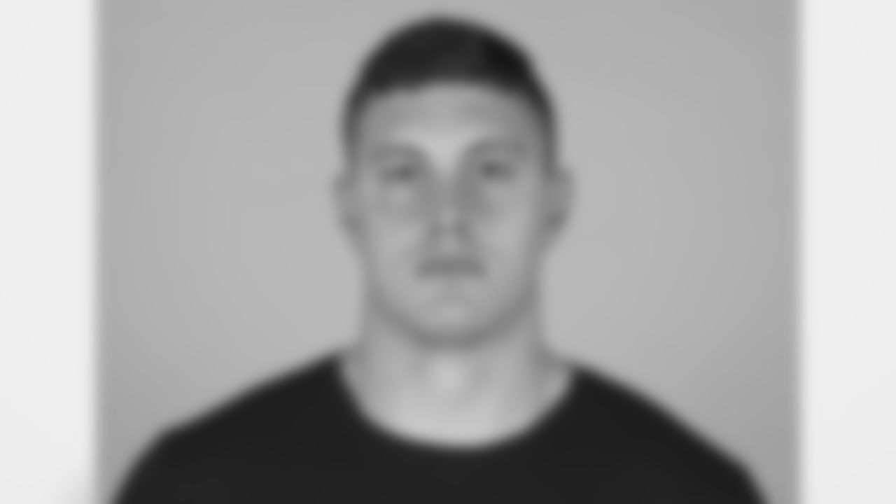 Michigan tight end Zach Gentry poses for a headshot during the 2019 Scouting Combine,Thursday, Feb. 28, 2019 in Indianapolis. (Logan Bowles via AP)