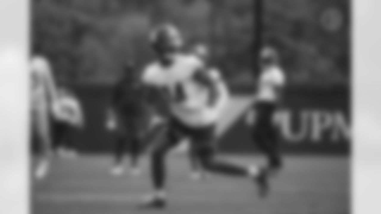 Pittsburgh Steelers wide receiver Ray-Ray McCloud (14) practices at the UPMC Rooney Sports Complex preparing for a Week 3 matchup against the Houston Texans, Thursday, Sept. 24, 2020 in Pittsburgh, PA. (Caitlyn Epes / Pittsburgh Steelers)