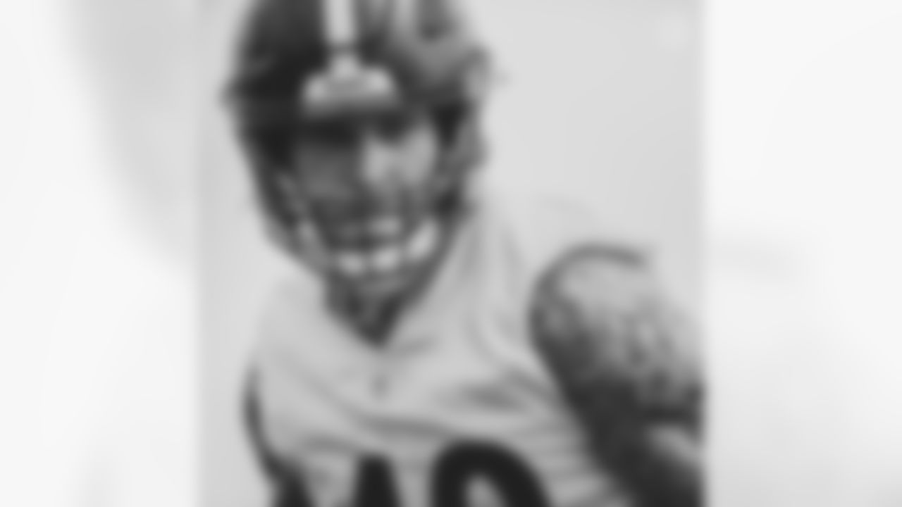 Pittsburgh Steelers defensive end Cassius Marsh (49) participates in the Organized Team Activities (OTAs), Wednesday June 9, 2021 at the UPMC Rooney Sports Complex. (Karl Roser / Pittsburgh Steelers)