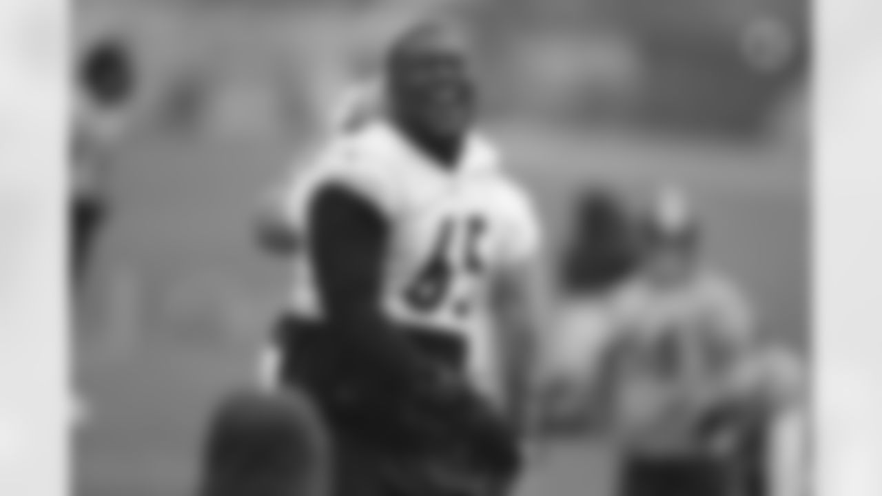 Pittsburgh Steelers offensive tackle Jerald Hawkins (65) practices at the UPMC Rooney Sports Complex preparing for a Week 8 matchup against the Baltimore Ravens, Friday, Oct. 30, 2020 in Pittsburgh, PA. (Karl Roser / Pittsburgh Steelers)