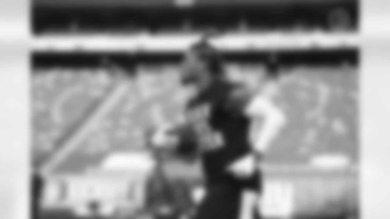 Pittsburgh Steelers safety Marcus Allen (27) warms up before a regular season game between the Pittsburgh Steelers and the New York Giants, Monday, Sept. 14, 2020 in East Rutherford, NJ. (Karl Roser / Pittsburgh Steelers)