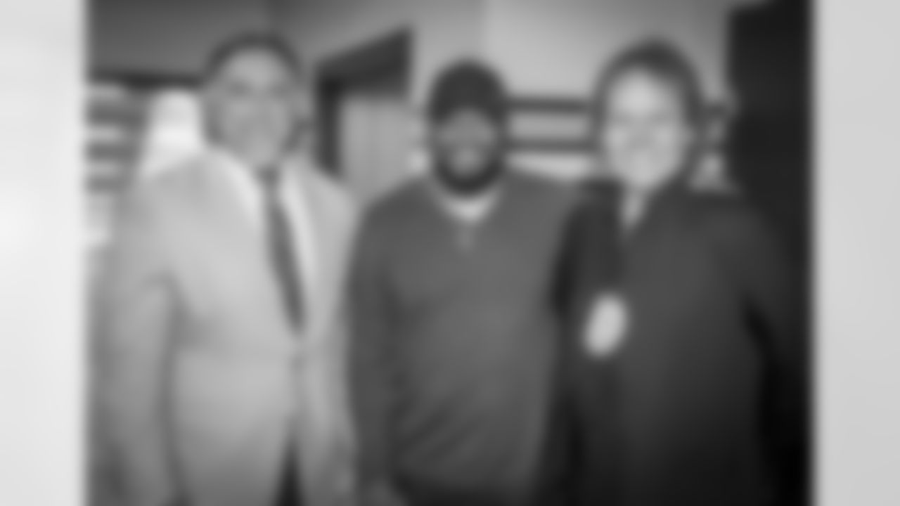 Kevin Greene, head coach Mike Tomlin and James Young
