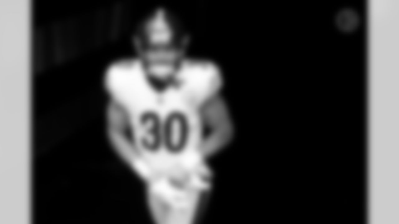 Pittsburgh Steelers running back James Conner (30) during a regular season game between the Pittsburgh Steelers and the Cleveland Browns, Sunday, Jan. 3, 2021 in Cleveland, OH. The Browns beat the Steelers 24-22. (Caitlyn Epes / Pittsburgh Steelers)
