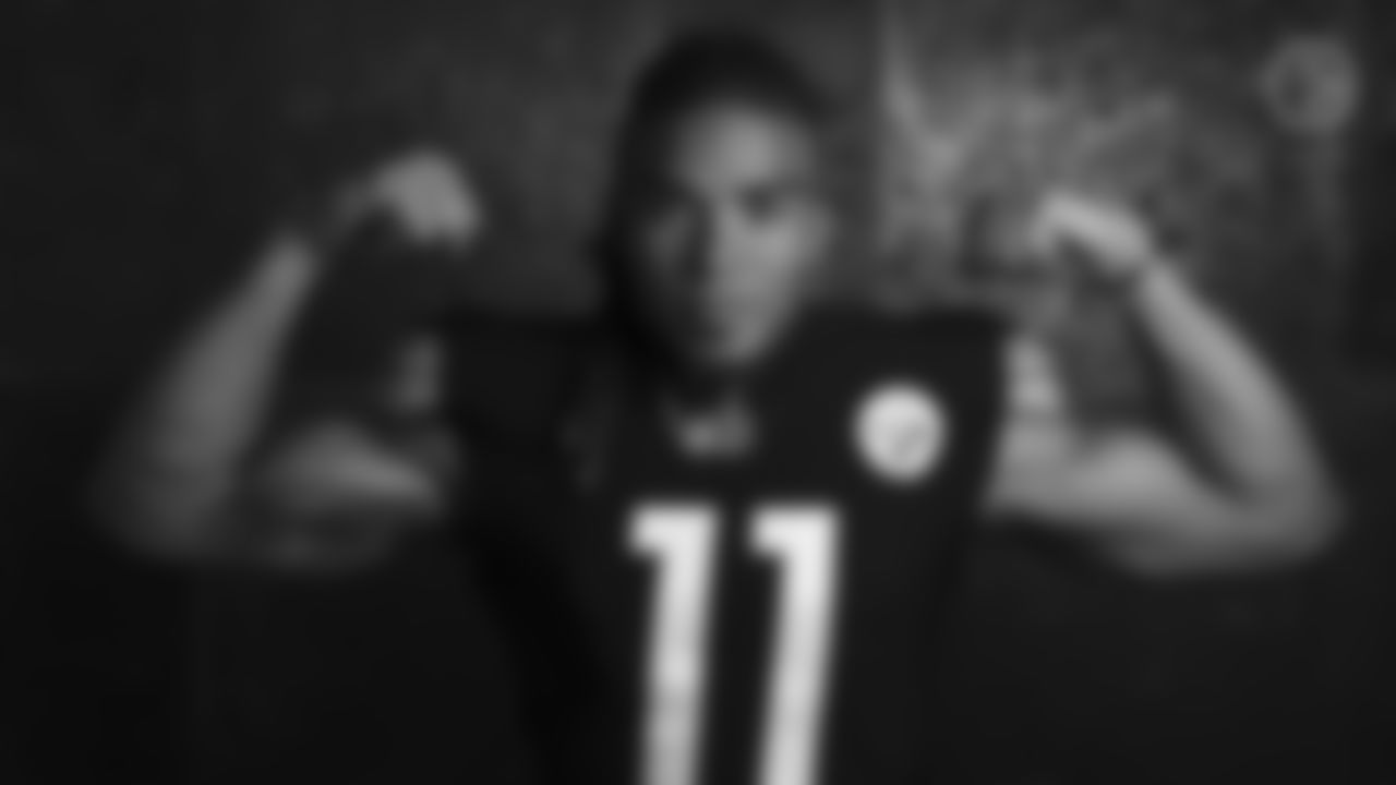 Pittsburgh Steelers wide receiver Chase Claypool (11) poses for a photo during the Steelers 2021 media day, Friday, July 23, 2021 in Pittsburgh, PA. (Karl Roser / Pittsburgh Steelers)