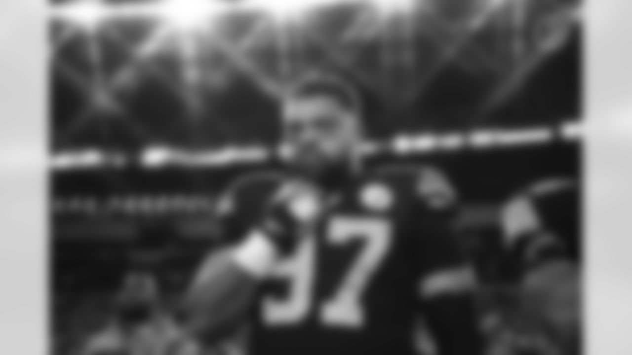 Pittsburgh Steelers defensive tackle Cameron Heyward (97) during a regular season game between the Pittsburgh Steelers and the Chicago Bears, Monday, Nov. 8, 2021 in Pittsburgh, PA. The Steelers beat the Bears 29-27. (Caitlyn Epes / Pittsburgh Steelers)