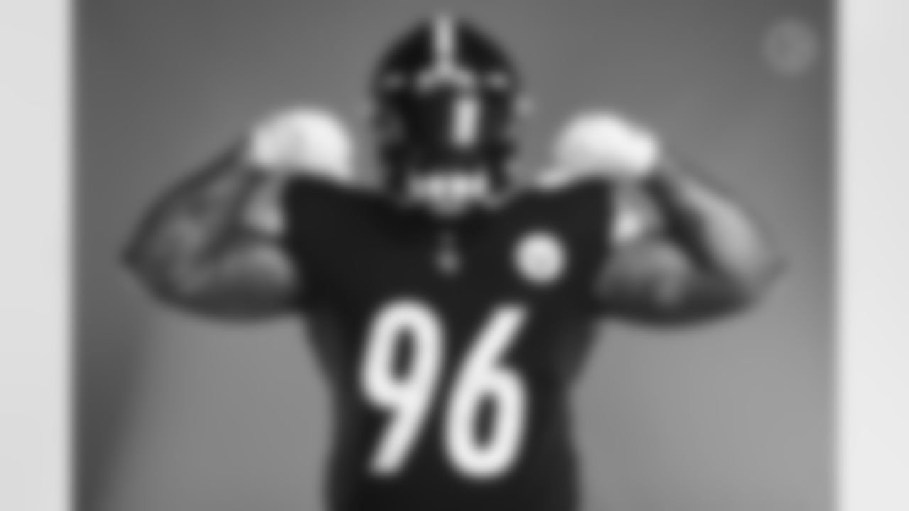 Pittsburgh Steelers defensive end Isaiah Buggs (96) poses for a photo during the Steelers 2021 media day, Friday, July 23, 2021 in Pittsburgh, PA. (Caitlyn Epes / Pittsburgh Steelers)