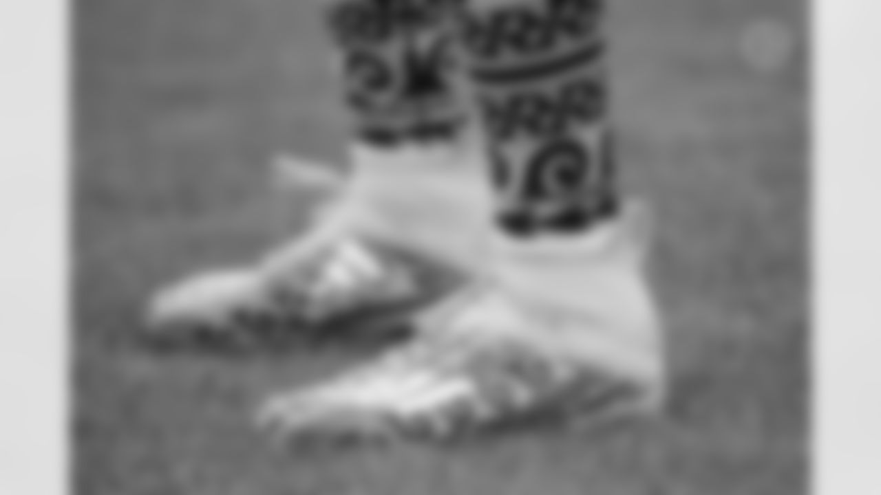 Pittsburgh Steelers wide receiver JuJu Smith-Schuster's (19) cleats during warmups prior to a regular season game between the Pittsburgh Steelers and the Philadelphia Eagles, Sunday, Oct. 11, 2020 in Pittsburgh, PA. The Steelers defeated the Eagles 38-29. (Karl Roser / Pittsburgh Steelers)