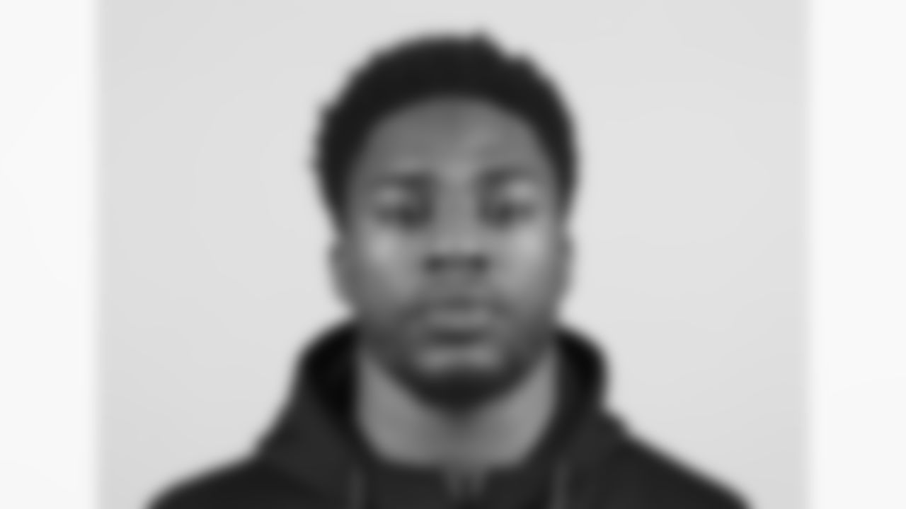 Temple linebacker Chapelle Russell poses for a headshot during the 2020 NFL Scouting Combine, Wednesday, Feb. 26, 2020 in Indianapolis. (Ben Liebenberg via AP)