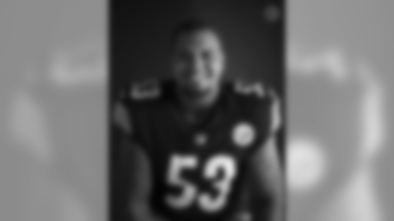 Pittsburgh Steelers center Maurkice Pouncey (53) poses for a photo during the Steelers 2020 media day, Thursday, Aug. 6, 2020 in Pittsburgh, PA. (Karl Roser / Pittsburgh Steelers)
