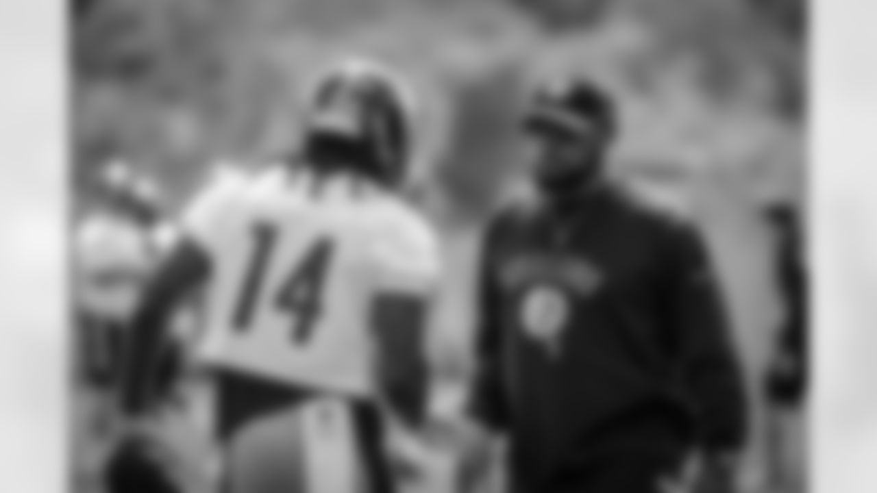 Head Coach Mike Tomlin and Sammie Coates