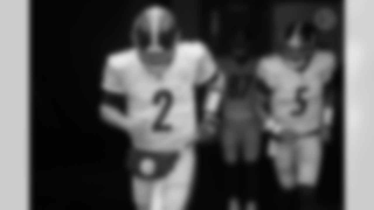Pittsburgh Steelers quarterback Mason Rudolph (2) takes the field prior a regular season game between the Pittsburgh Steelers and the Cleveland Browns, Sunday, Jan. 3, 2021 in Cleveland, OH. The Browns defeated the Steelers 24-22. (Karl Roser / Pittsburgh Steelers)