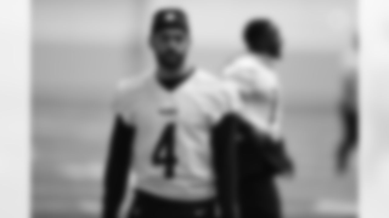 Pittsburgh Steelers wide receiver Darrius Shepherd (4) during practice at the UPMC Rooney Sports Complex preparing for a Week 17 matchup against the Cleveland Browns, Saturday, Jan. 1, 2022 in Pittsburgh, PA. (Karl Roser / Pittsburgh Steelers)