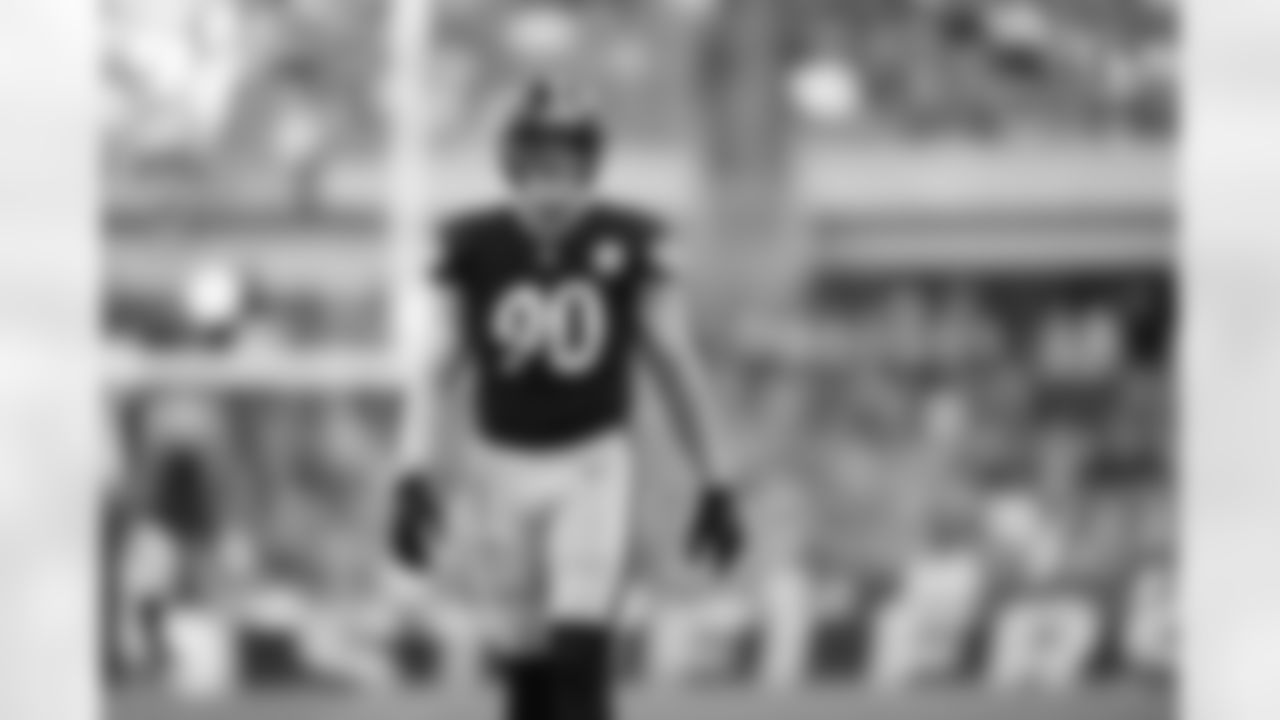 Pittsburgh Steelers linebacker T.J. Watt (90) during a preseason game between the Pittsburgh Steelers and the Detroit Lions, Sunday, Aug. 28, 2022 in Pittsburgh, PA. (Karl Roser / Pittsburgh Steelers)