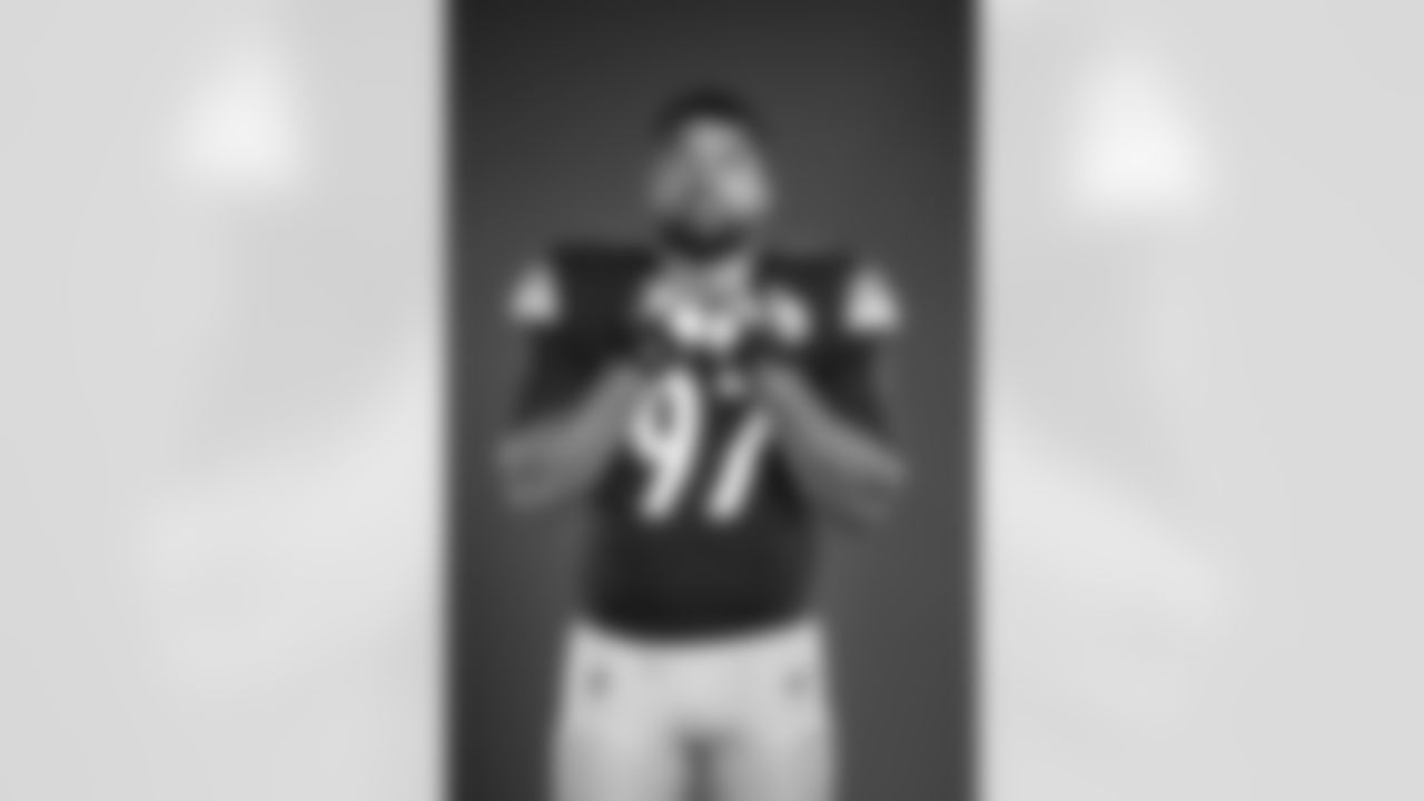 Pittsburgh Steelers defensive tackle Cameron Heyward (97) poses for a photo during the Pittsburgh Steelers 2022 media day, on Thursday, July 28, 2022 in Latrobe, PA. (Jared Wickerham / Pittsburgh Steelers)
