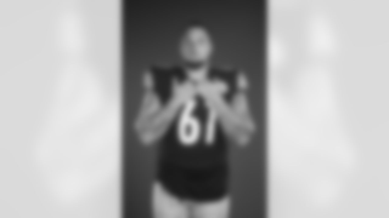 Pittsburgh Steelers center Mason Cole (61) poses for a photo during the Pittsburgh Steelers 2022 media day, on Friday, July 29, 2022 in Latrobe, PA. (Jared Wickerham / Pittsburgh Steelers)