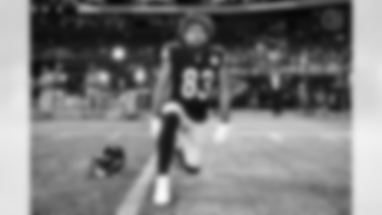 Pittsburgh Steelers tight end/fullback Connor Heyward (83) during a preseason game between the Pittsburgh Steelers and the Atlanta Falcons, Thursday, Aug. 24, 2023 in Atlanta, GA. (Kyle Hess / Pittsburgh Steelers)
