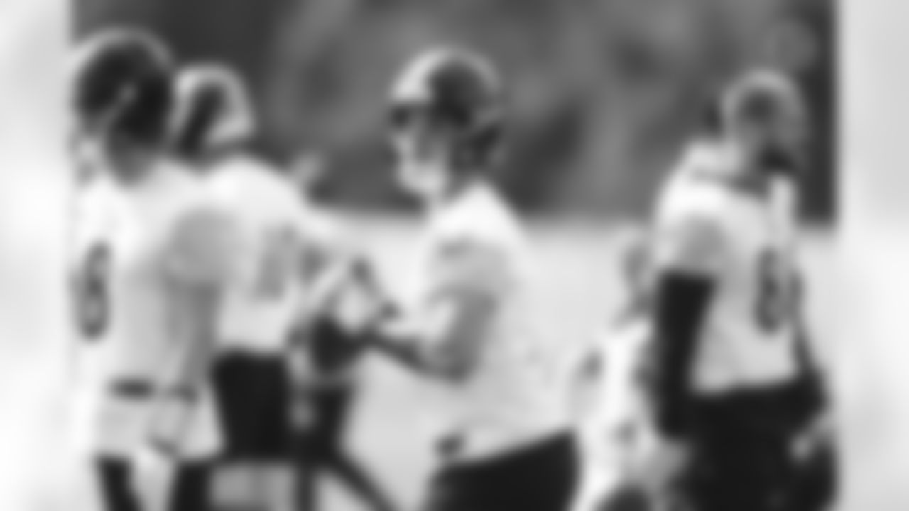 Pittsburgh Steelers quarterback Mason Rudolph (2) during practice at the UPMC Rooney Sports Complex preparing for a Week 1 matchup against the San Francisco 49ers Friday, Sept. 8, 2023 in Pittsburgh, PA. (Abigail Dean / Pittsburgh Steelers)