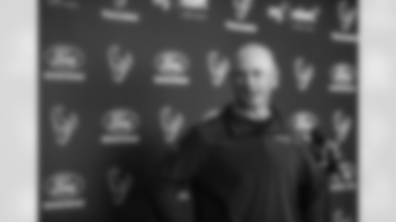 An image from the Feb. 22, 2022 assistant coach staff press conference at NRG Stadium in Houston, TX.