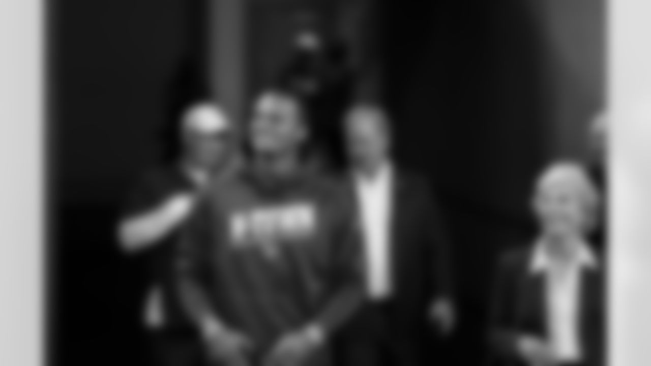 An image from the Sept. 8, 2020 Deshaun Watson contract signing press conference.