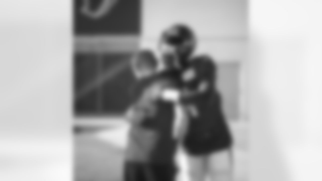 An image from the Aug. 11, 2019 community development event p in which Deshaun Watson hosted a Make-A-Wish student at Texans Training Camp.