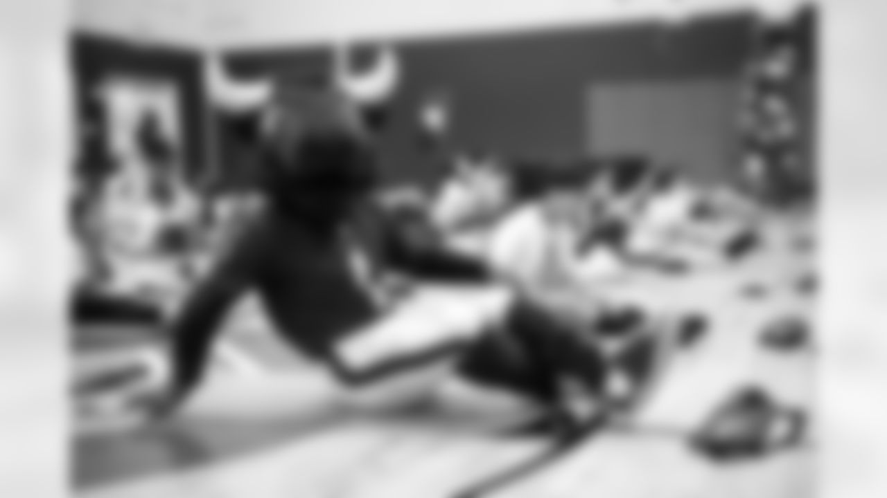 An Oct. 19, 2022 Image from the Texans Youth Just Flow Yoga Event at Havard Boys & Girls Club in Houston, TX.