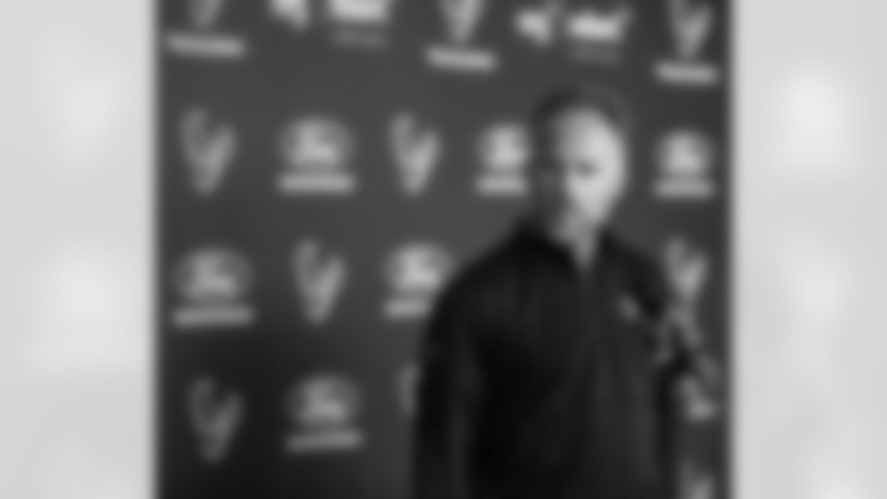 An image from the Feb. 22, 2022 assistant coach staff press conference at NRG Stadium in Houston, TX.