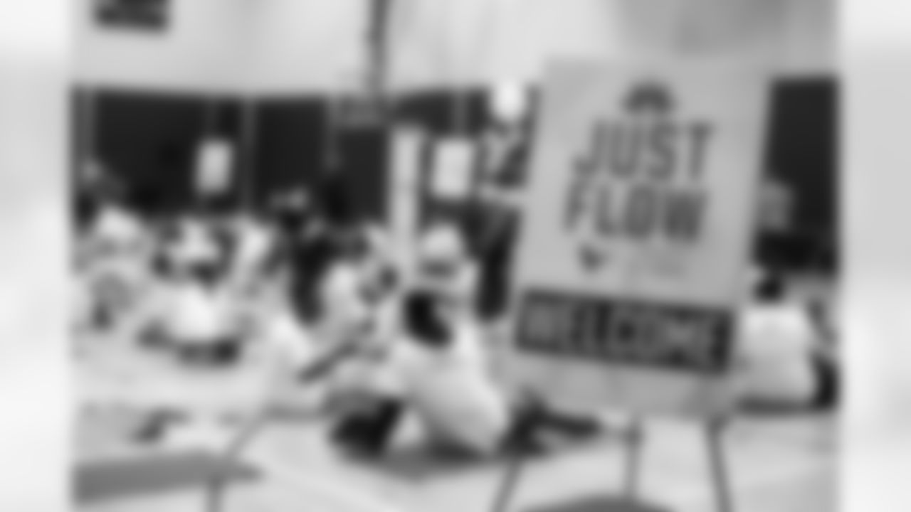 An Oct. 19, 2022 Image from the Texans Youth Just Flow Yoga Event at Havard Boys & Girls Club in Houston, TX.