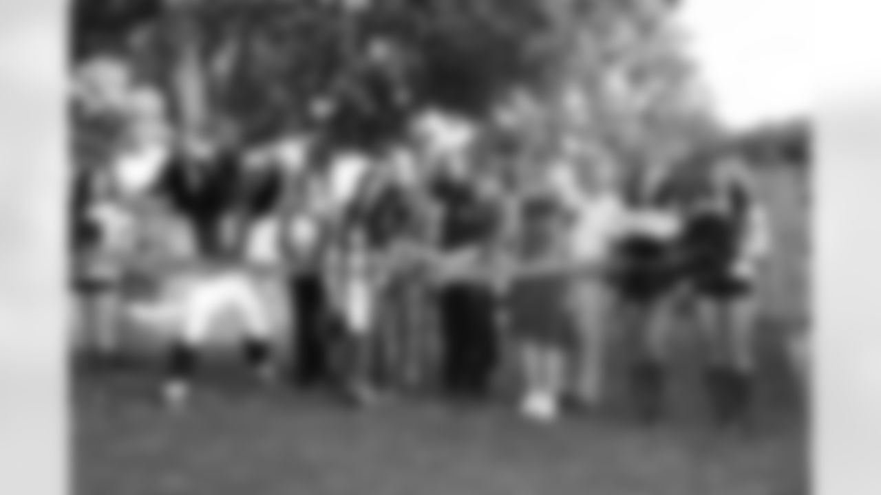 An image from the Sept. 16, 2021 Houston Texans community development at the Mission of Yahweh in Houston Texas. The Texans hosted a ribbon cutting celebration to open the new playground.