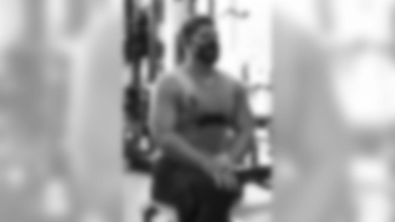 An image from the Aug. 3, 2020 lineman lifting session at NRG Stadium.