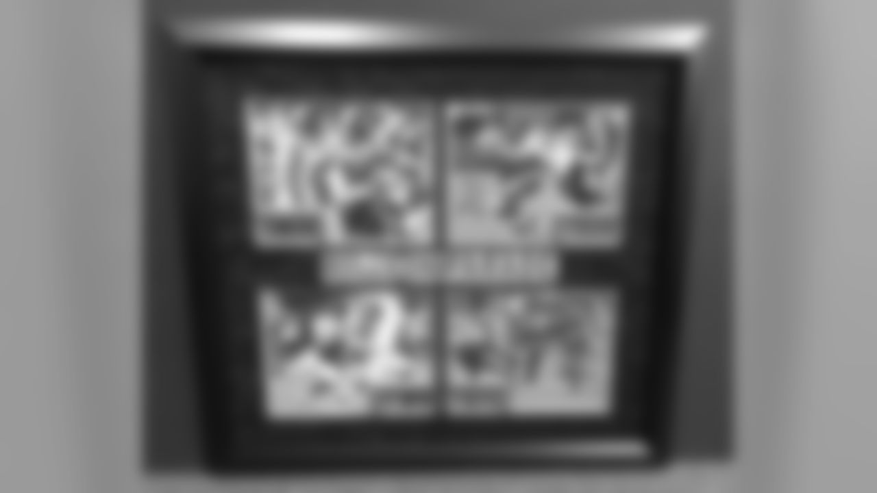 Autographed & Custom Framed Bulls on Parade Photo Collage featuring Brian Cushing, Whitney Mercilus, J.J. Watt & Johnathan Joseph!