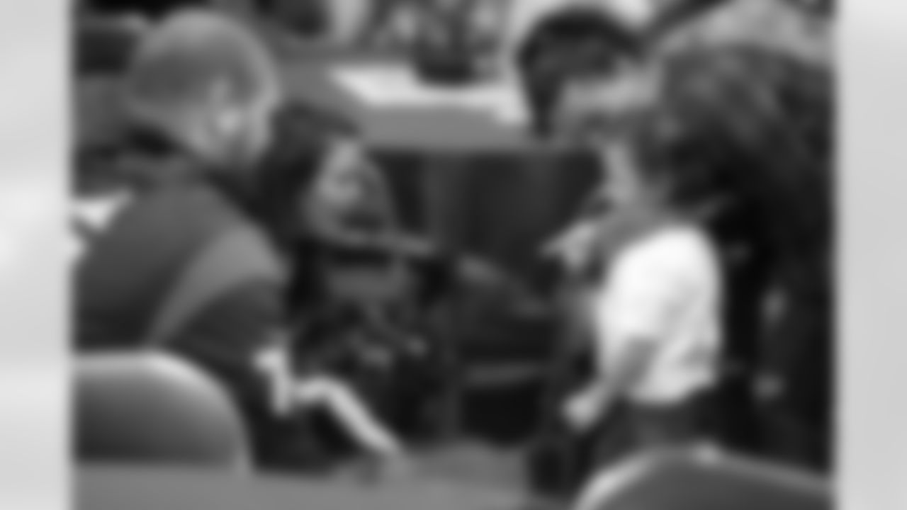 An image from the March 3, 2020 community development event in which Max Scharping and Kahale Warring visited military members at the Houston Rodeo.