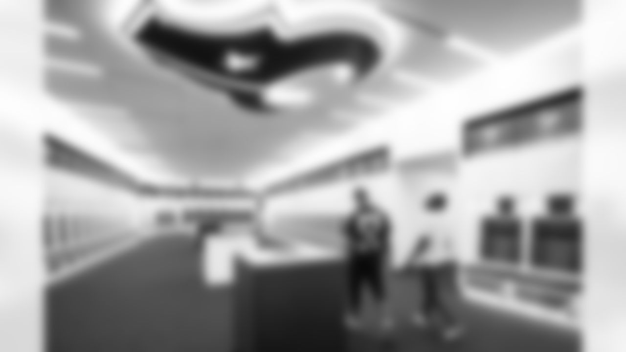 An image from the July 22, 2021 new locker room unveiling with Cal McNair and players in Houston, Texas.