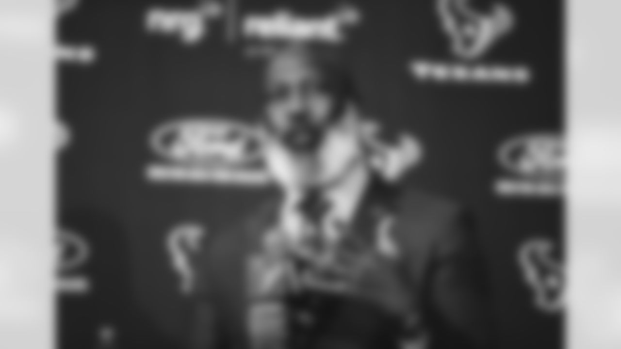 An image from Feb. 8, 2022, when Lovie Smith was introduced as the new head coach of the Houston Texans.An image from Feb. 8, 2022, when Lovie Smith was introduced as the new head coach of the Houston Texans.