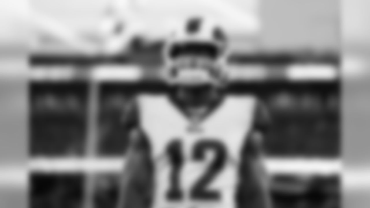 Los Angeles Rams wide receiver Brandin Cooks (12) looks on during warmups prior to an NFL football game against the San Francisco 49ers, Saturday, Dec. 21, 2019, in Santa Clara, Calif. The 49ers defeated the Rams, 34-31. (Ryan Kang via AP)