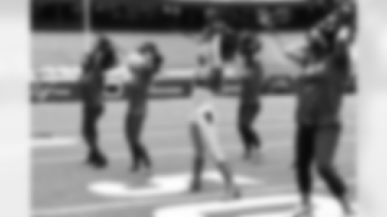 An image from the Oct. 17, 2020 Alumni Homecoming video shoot in NRG Stadium.