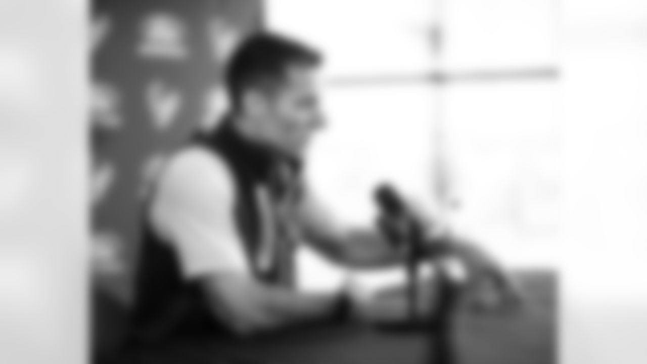 An image from the March 19, 2022 Nick Caserio press conference at NRG Stadium in Houston, TX.
