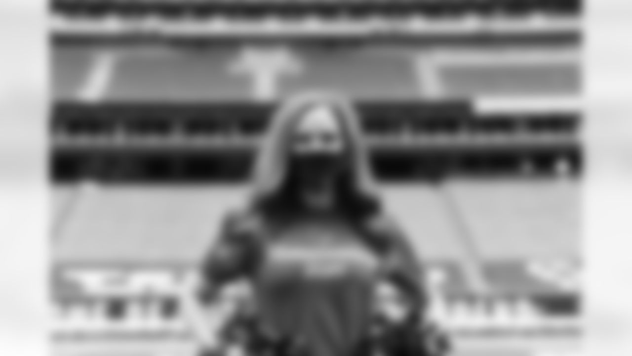 An image from the Oct. 17, 2020 Alumni Homecoming video shoot in NRG Stadium.