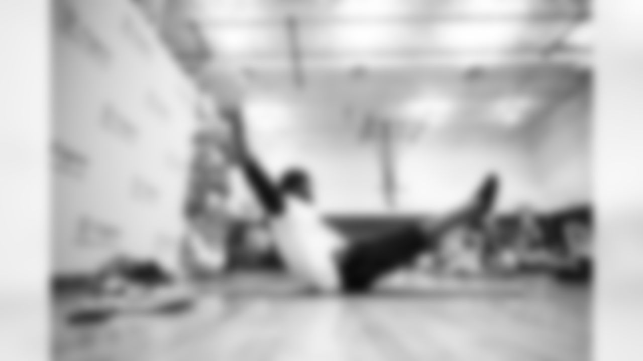 An image from the Cigna Just Flow Yoga event at the Harvard Boys and Girls Club in Houston, Texas, on Nov. 3, 2021.
