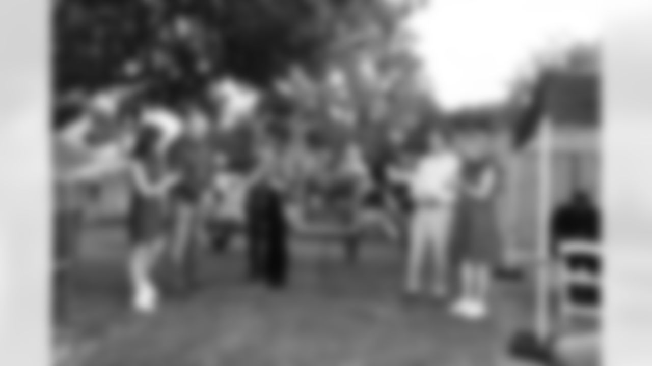 An image from the Sept. 16, 2021 Houston Texans community development at the Mission of Yahweh in Houston Texas. The Texans hosted a ribbon cutting celebration to open the new playground.