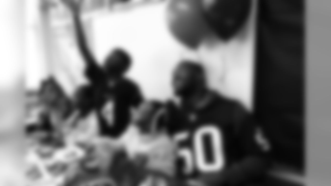 An image from the Jan. 7, 2020 Playoff Pizza Party with students at Blackshear Elementary.