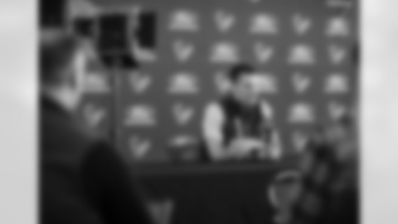 An image from the March 19, 2022 Nick Caserio press conference at NRG Stadium in Houston, TX.