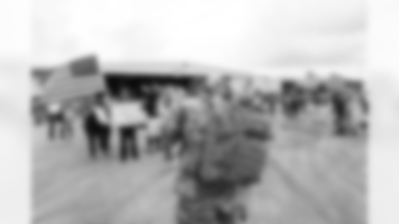 An image from the 133rd Field Artillery Battalion Welcome Home Moment at Hobby Airport in Houston, Texas on Aug.18, 2021.