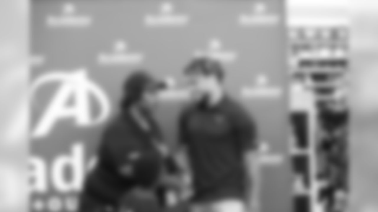 A July 23, 2018 photo from a community development event at Academy Sports and Outdoors in Humble, TX featuring Tyrann Mathieu.