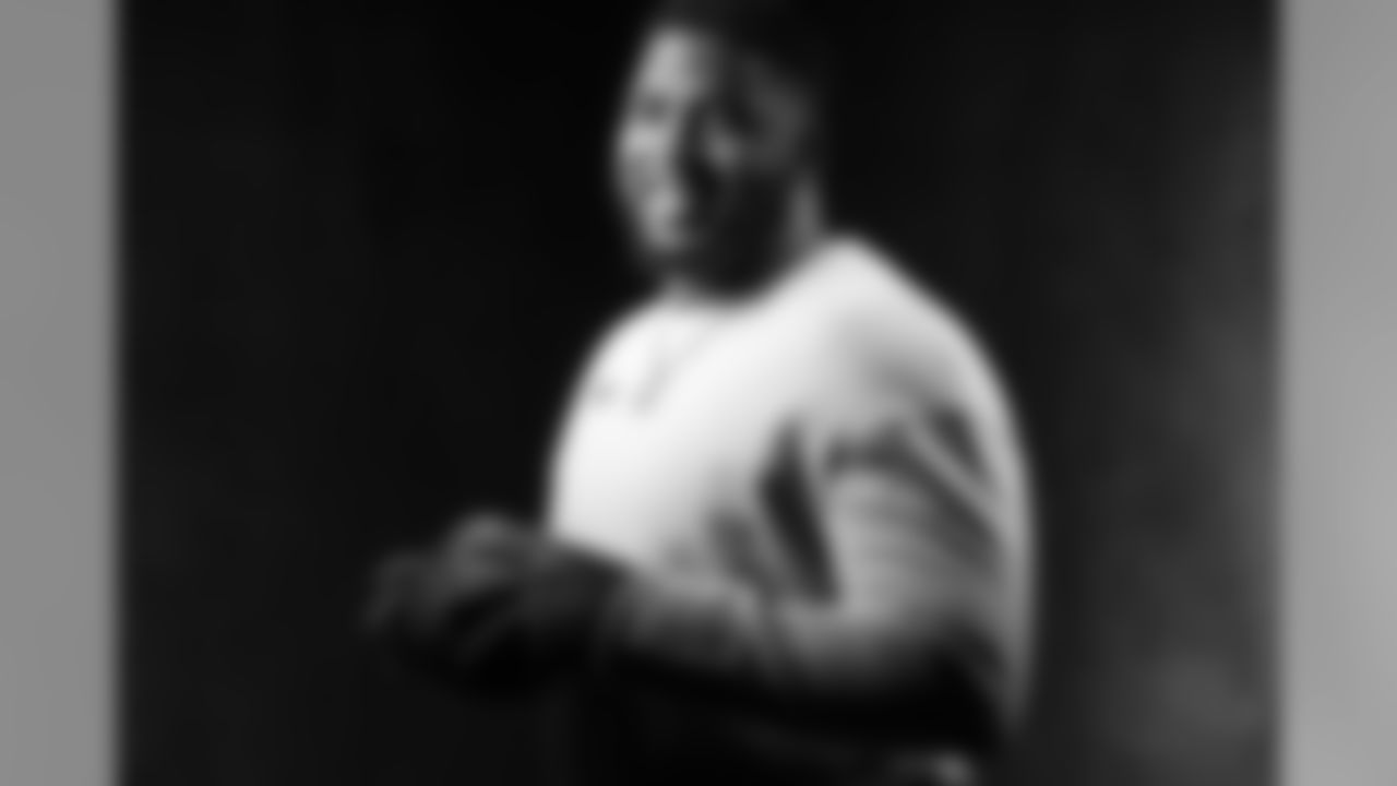 Portrait of Alabama State offensive lineman Tytus Howard at the NFL Combine, Thursday, February 28, 2019, in Indianapolis. (Todd Rosenberg via AP)