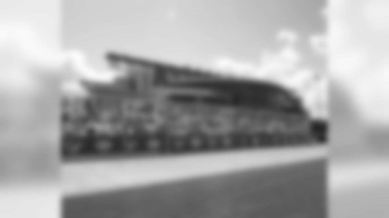An Aug. 14, 2020 image the Xfinity fan signage near the outdoor practice field.