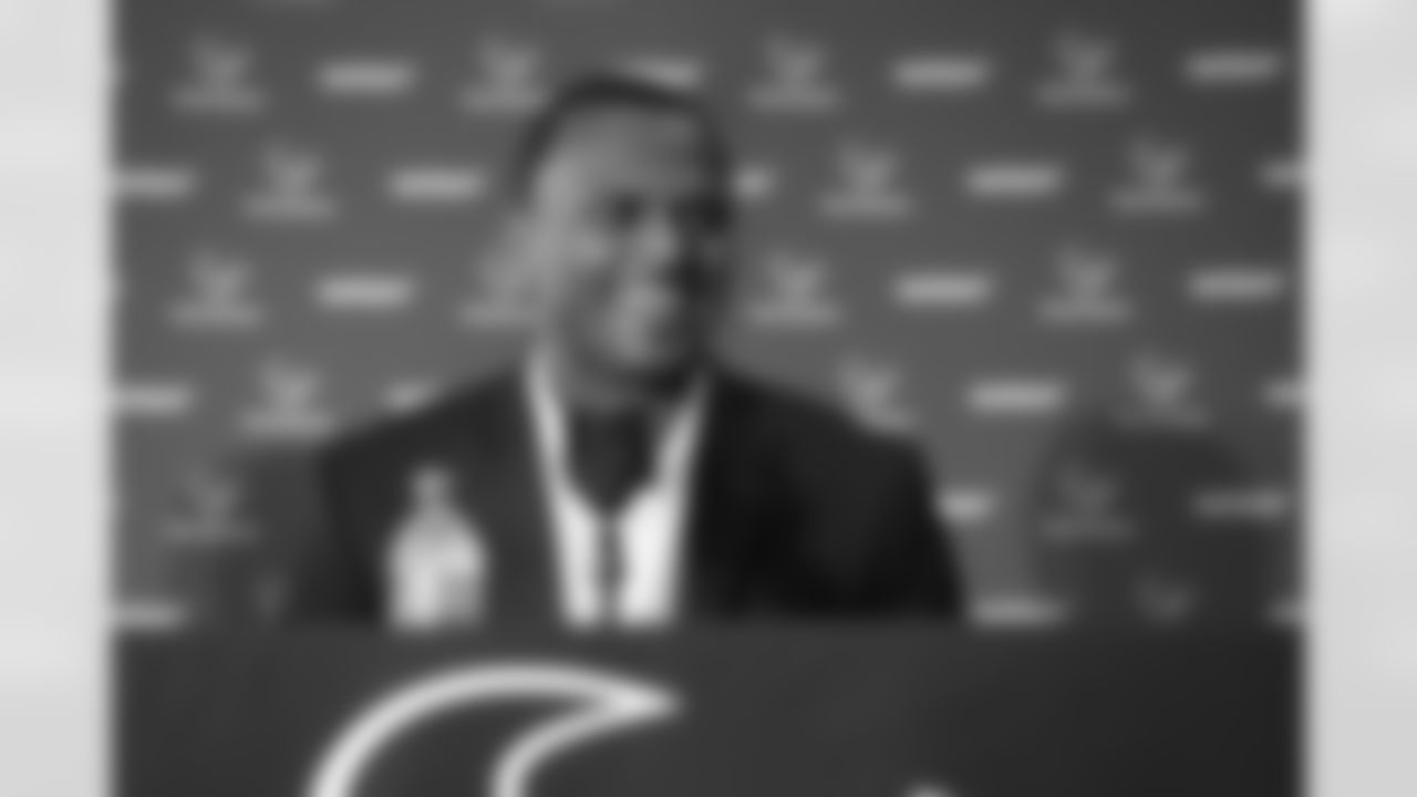 An image from the April 28, 2017 Deshaun Watson arrival press conference at NRG Stadium.