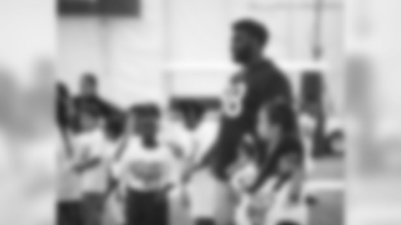 A July 18, 2018 image of the Play 60 Character Camp held at the Texans indoor practice field.