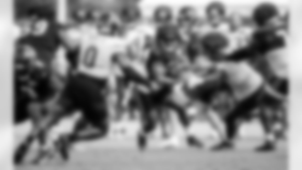 An image from the July 28, 2023 training camp practice at NRG Stadium in Houston, TX.